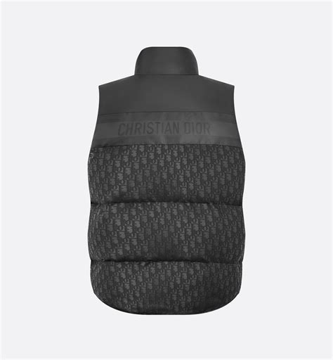 DiorAlps Puffer Vest Black Quilted Dior Oblique Technical Fabric 